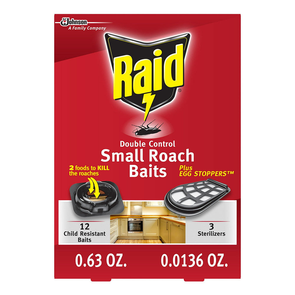 Raid Double Control Small Roach Baits Plus Egg Stoppers - 15 Baits